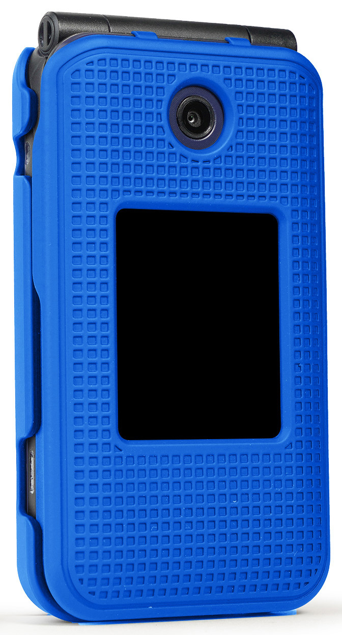 Grid Texture Case Slim Hard Cover for Cingular Flip IV 4 Phone, Cricket